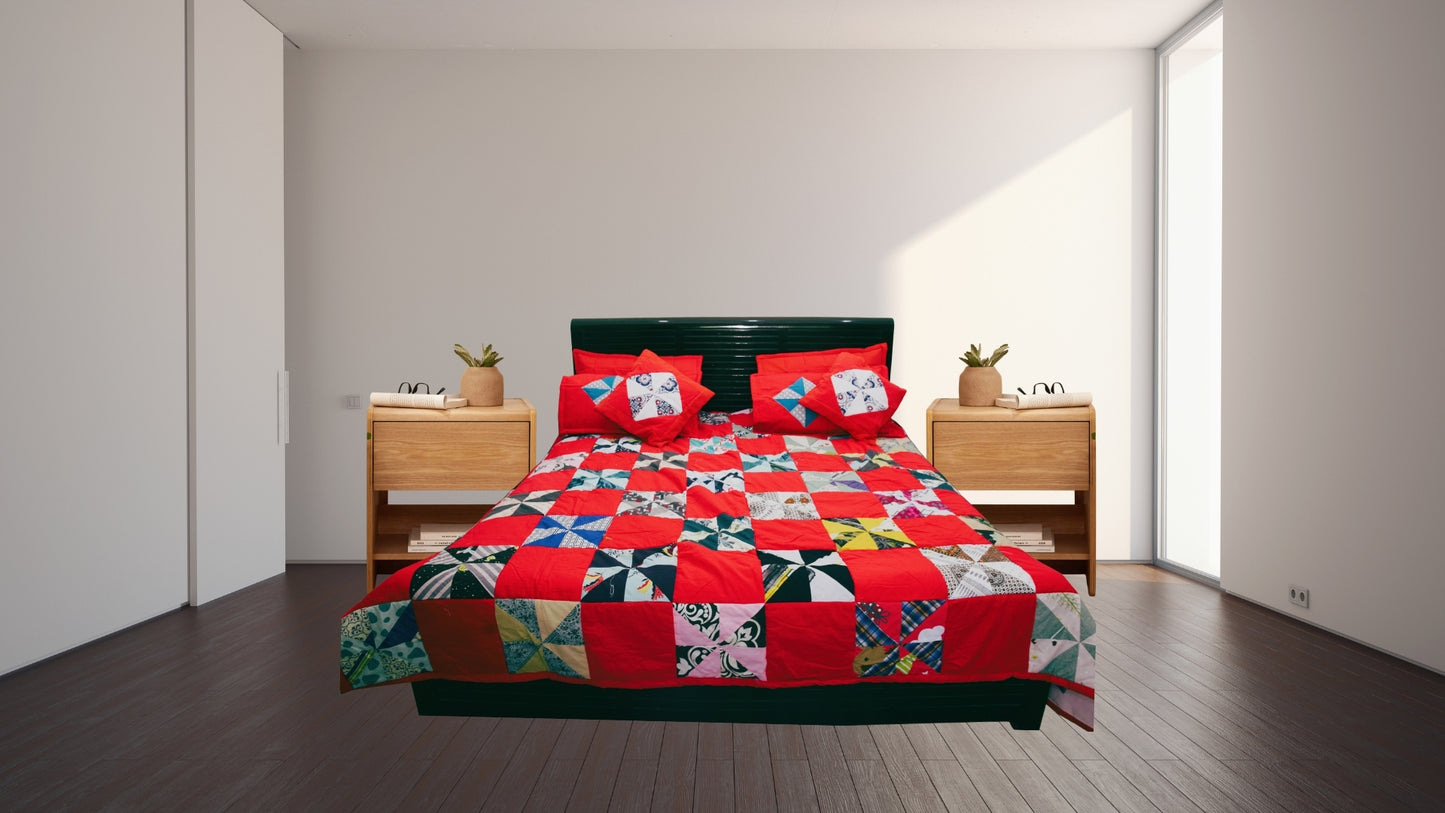 Pinwheel block Bedspread or comforter