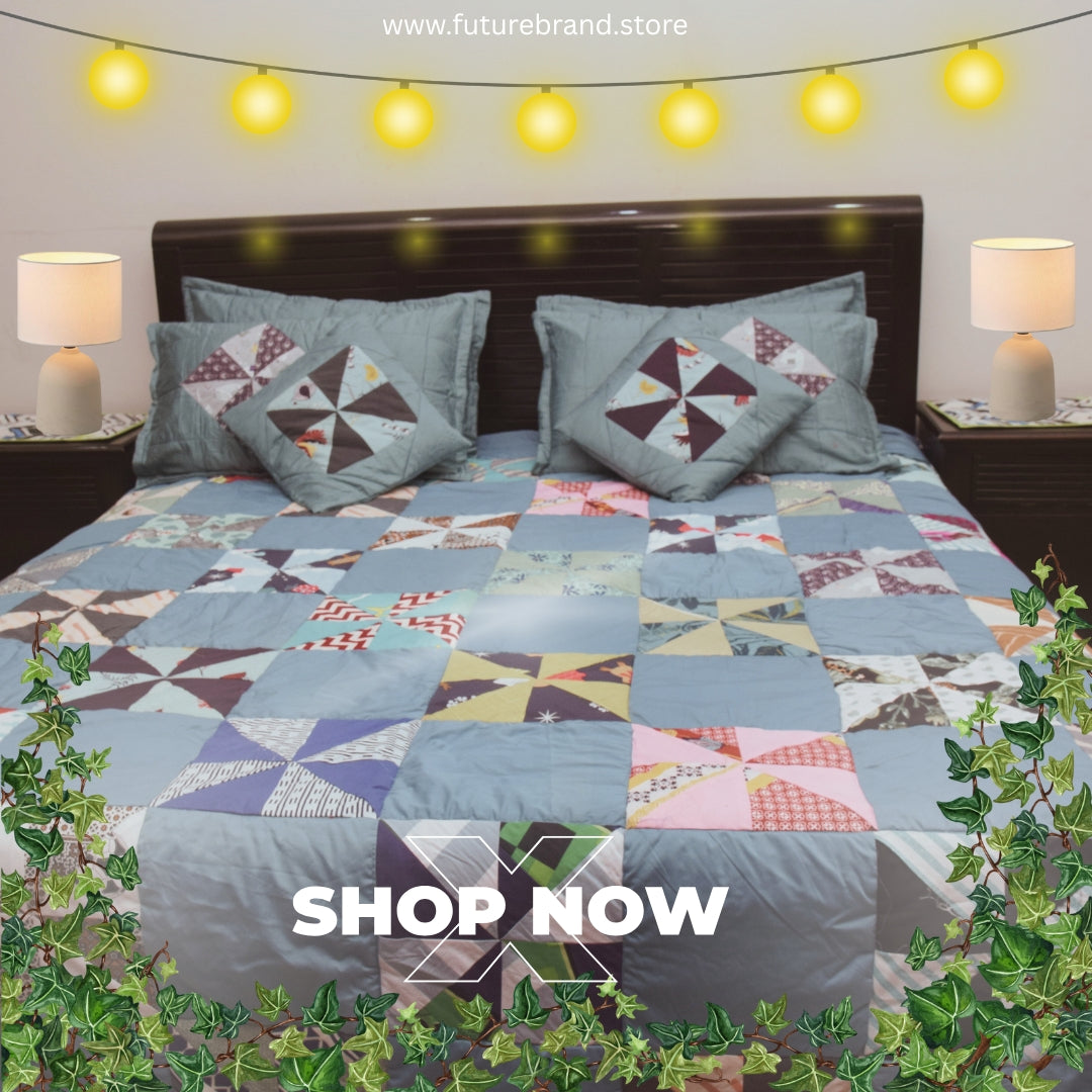 Pinwheel block Bedspread or comforter