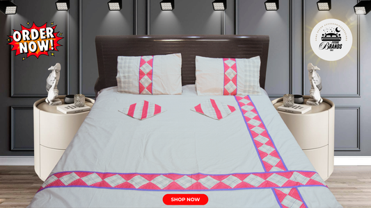 BreezeBliss Pachworked Bedcover Bedsheets