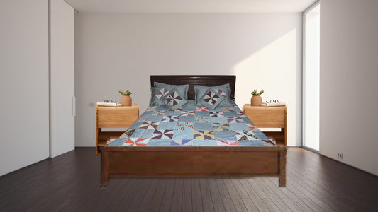Pinwheel block Bedspread or comforter